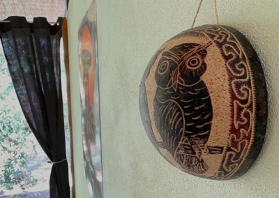 Detail of the Buho room at Templo del Tigre dieta retreat.