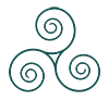 Triskele-symbol Triskele symbol representing cycles, movement, and sacred threes.