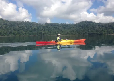 Kayaking in Golfo Dulce near Puerto Jiménez, Osa Peninsula.