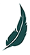 shamanic-feather-symbol-divider Feather symbol representing spiritual connection, guidance, and lightness.